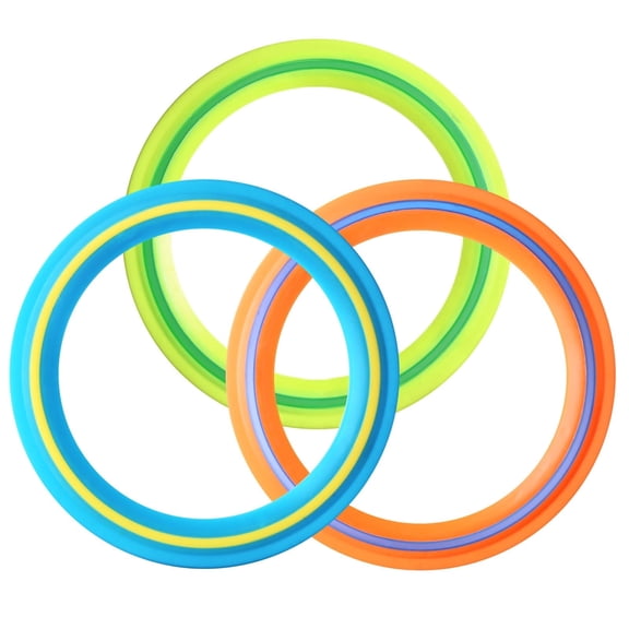 DIYMAG 3 Pcs Flying Disc for Kids Adults, 11 inch Flying Ring Beach Backyard Sports Play Soft Discs Outdoor Toy (Yellow, Orange, Turquoise)