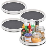 DIY. STORE 4 Pcs 12 Inch Non-Skid Lazy Susan Organizers,Turntable Rack for Cabinet, Pantry Organization and Storage, Kitchen, Fridge, Bathroom Makeup Vanity Cou