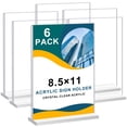 thumbnail image 1 of DIY.STORE Acrylic T Shape Sign Holder, Transparent, 8.5"x11", 6 Pack, 1 of 6