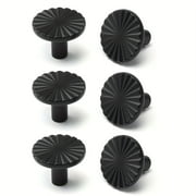 DIY. STORE Cabinet Knobs, Round Sunflower Single Hole Knobs for Drawer, Cabinet, Wardrobe, Brass Finish Zinc Alloy Knob