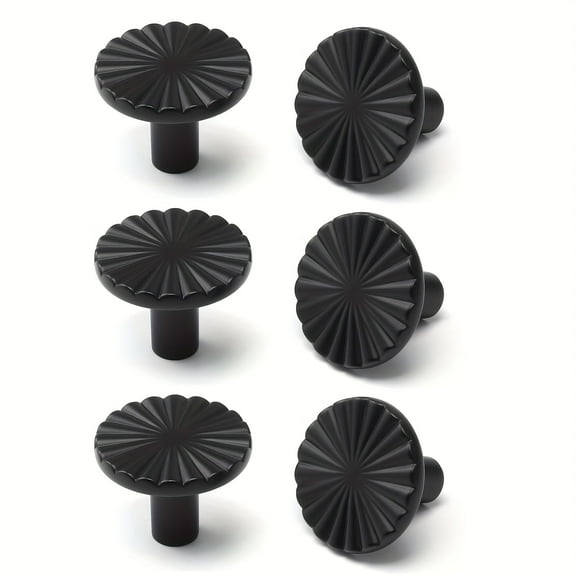 DIY. STORE Cabinet Knobs, Round Sunflower Single Hole Knobs for Drawer, Cabinet, Wardrobe, Brass Finish Zinc Alloy Knob
