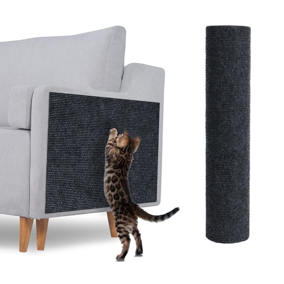DIYMAG Cat Scratching Mat, 78.7"x15.7" Trimmable Self-Adhesive Carpet for DIY Climbing Cat Scratcher for Replacement Pads Covering Posts Furniture Protection