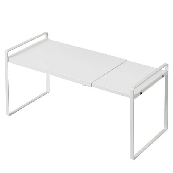 DIY.STORE Expandable Under Sink Cabinet Organizer, 9.5in-16.5in Expandable Cabinet Shelf (White)