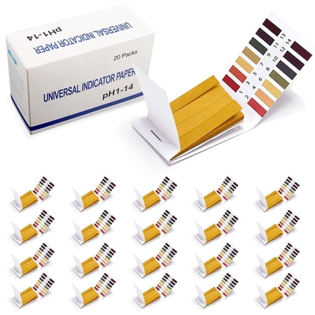 DIYMAG PH Test Strips, 1600 Strips Full Range 1-14 Universal pH Test Paper Litmus Paper pH Soap Making Testing Strips for Water Wine Saliva Urine Soil, 20 Pack (80/per pack)
