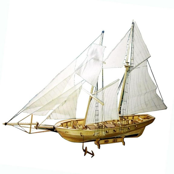 DIY Sailing Ship Model Kits, Wooden Sailboat to , Assembling Kits for Kids And Adults, 1:130 Scale, 380x130x270mm