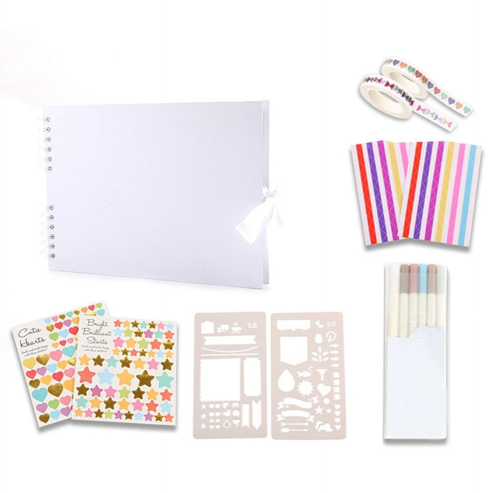 DIY Scrapbook Album, 11.4 X 8.5Inch 80 Pages Photo Album Scrapbook Thick DIY Scrap Book for Graduation Gift, White