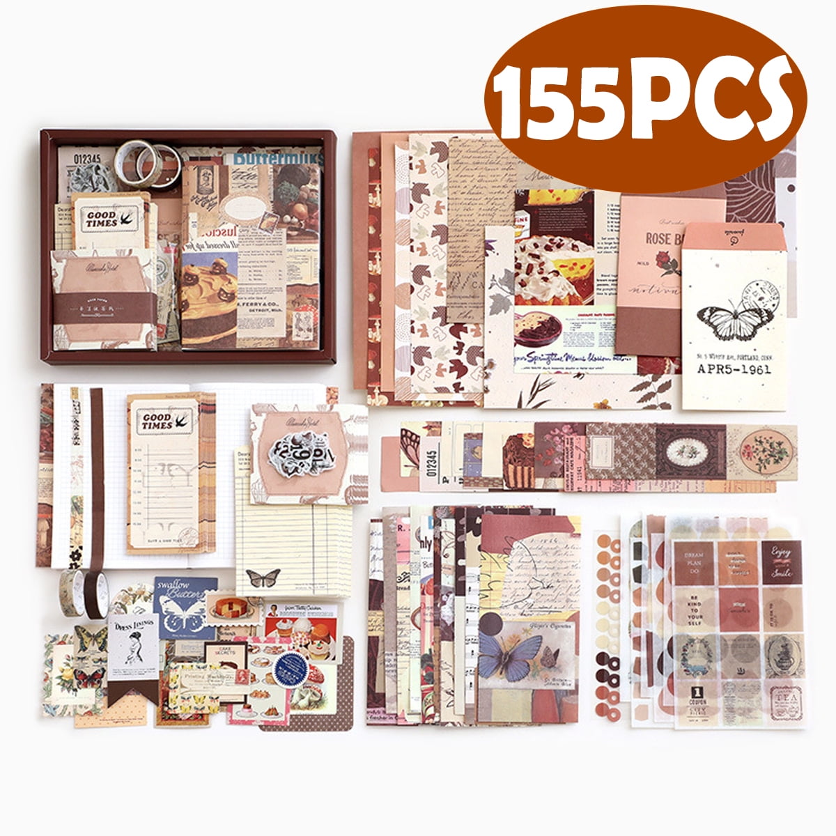 D.I.Y Vintage Scrapbook Kits for Adults & Kids, Hardcover Scrapbook Album  Including Stationery Set – Be Creative