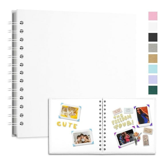 DIY Scrapbook Photo Album with 40 Loose Leaf Pages, 17.5x17.5 cm Size, Hard Cover for Wedding or Baby Memories, Gift for Special Occasions