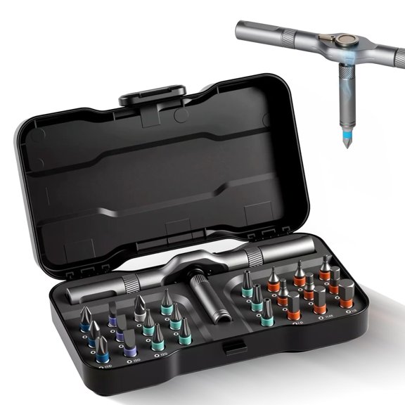 DIY Screwdriver 24 in 1, 2026 New 24 In 1 Multi Bit Magnetic Screwdriver Set Multifunctional Toolbox, 24 in 1 multifunctional household wrench screwdriver tool combination set (1)