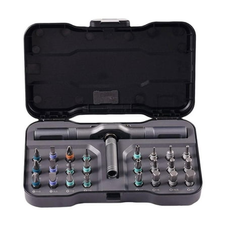DIY Screwdriver 24 in 1, Multi Bit Magnetic Screwdriver Set, 24 in 1 Ratchet Screwdriver Tool Kits, Multi-Purpose 24 in 1 Ratchet Wrench Screwdriver Magnetic Bits, Detachable T Ratchet Handle V5W7