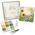thumbnail image 1 of DIY Sea Glass Art Kit Coastal Landscape Craft Set with Frame Glue Tweezers Pattern Card and Sorted Glass Pieces for Adults, 1 of 7