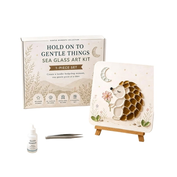 DIY Sea Glass Art Kit - Craft Enthusiast Favorite Mindful Hobby Collection Aesthetic Room Accessories Creative DIY Projects Vibrant Artistic Elements DIY Wall Hanging Kit
