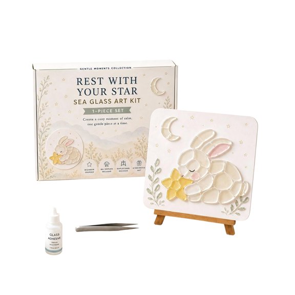 DIY Sea Glass Art Kit - Creative Mindful Activity Unique Room Decoration Adults Crafts and Hobbies Premium Crafting Essentials Vibrant Artistic Elements Craft Enthusiast Favorite