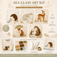 thumbnail image 1 of DIY Sea Glass Art Kit, Cute Animal Mosaic Craft Kit for Adults Beginners, 3D Glass Art Set with Adhesive Tweezers Guide and Easel, Handmade Tabletop Decor Gift, 1 of 9