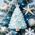 thumbnail image 1 of DIY Sea Glass Christmas Tree Art Kit, 3D Lighted Christmas Decoration Craft with LED Lights, Coastal Holiday Tabletop Decor Gift, 1 of 6