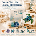 thumbnail image 1 of DIY Sea Glass Mosaic Art Kit, Beginner Glass Art Craft Set with Colorful Seaglass Pieces, Relaxing Handmade Mosaic Project for Adults, Creative Coastal Decoration Gift, 1 of 10