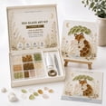 thumbnail image 1 of DIY Sea Glass Mosaic Art Kit with Stand, 3.93in Craft Set for Adults & Kids, Tabletop Animal Decor & Gift (Fox & Rabbit), 1 of 4