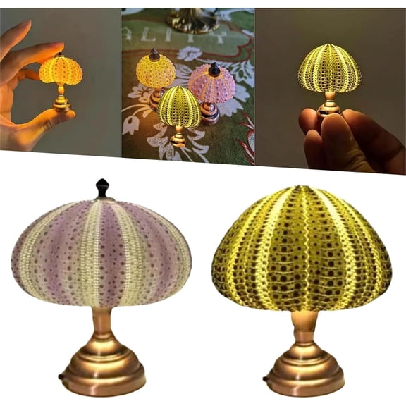 DIY Sea Urchin Night Light, Sea Urchin Shell Night Lamp, Sea Urchin Lamp, Funny Beach Themed Night Light Animal Night Lamp, Sea Urchin Night Light & Miniature Table Lamp Decoration Ornaments