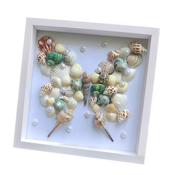 DIY Seashell Photo Frame Night Light Kit, DIY Nightlight Picture Frame Painting Conch Souvenir Gift Decoration Painting, and Decorative Accent - Make Your Own Creative Craft Design Gift
