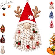 DIY Seasonal 3D Crochet Door Hanger Kit Collection, Crochet Wreath Kit | The Process Of Crafting It Yourself Helps You Relax, Stay Present, and Spark Your Creativity, Enjoy The FunRed