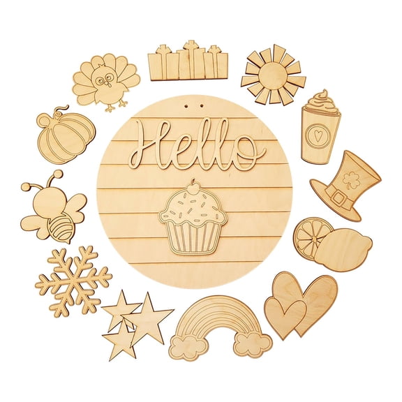 DIY Seasonal Welcome Sign With Interchangeable Front Door Porch Pendant