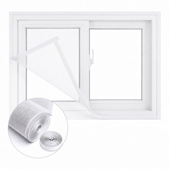 DIY Self-Adhesive Window Screen with Magic Tape – 20W″×30″L Fine Mesh Mosquito Net for Windows, No Drill Easy Install, Removable Washable, Keep Bugs Out for Home Kitchen Bedroom