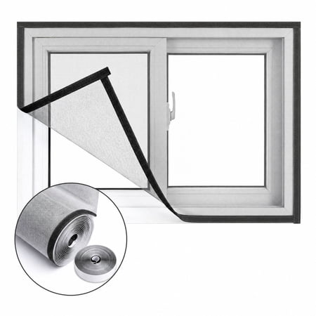 DIY Self-Adhesive Window Screen with Magic Tape – 60W?×80?L Fine Mesh Mosquito Net for Windows, No Drill Easy Install, Removable Washable, Keep Bugs Out for Home Kitchen Bedroom