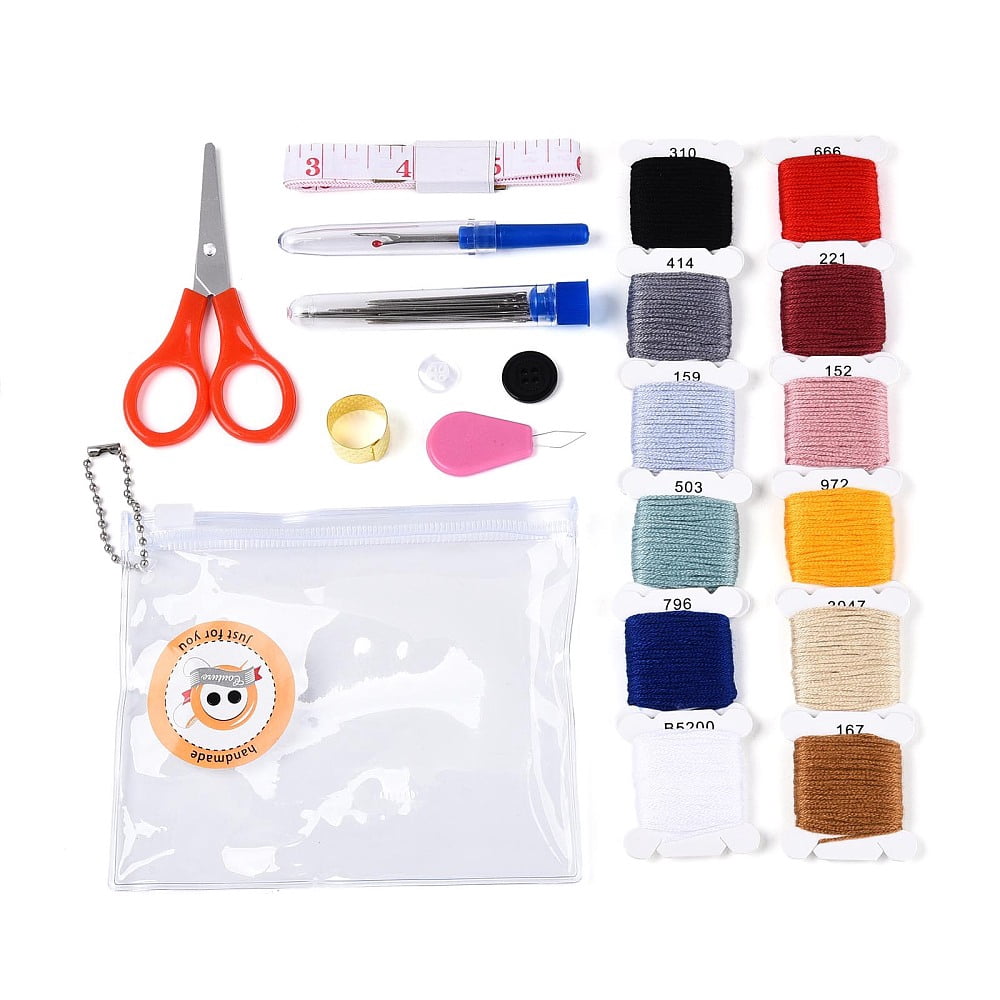 DIY Sewing Tool Kits including Thread Scissors Ruler Handle Steel Seam ...