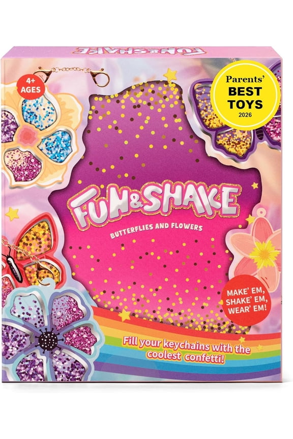 DIY Shaker Keychain Kit for Kids, Glitter Sensory Craft Set with Charms, Sequins & Fillers, Creative Make Your Own Keychains Activity Toy, Party Favors, Birthday Gifts for Girls Ages 4+