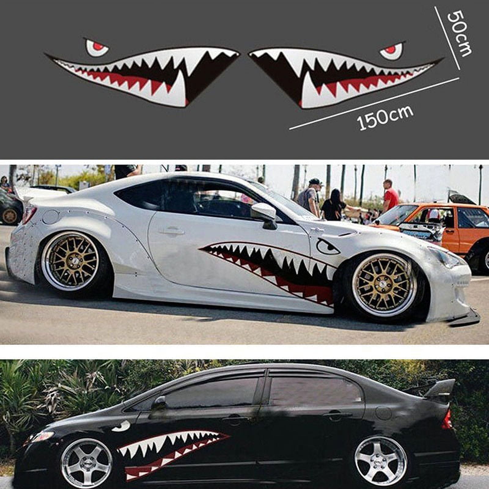 DIY Shark Mouth Tooth Teeth Graphics PVC Car Sticker Decal for Car  Waterproof 