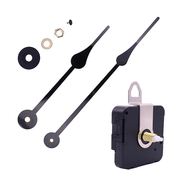 DIY Silent Large Wall Clock Movement Mechanism Repair Kit with Hands for 18-20 Inch Clock Faces - Black Energy Saving & Accurate Timekeeping