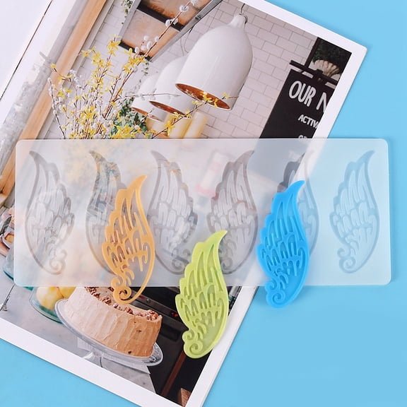 DIY Silicone Butterfly Wing Fondant Moulds Resin Casting Molds for DIY Candy Chocolate UV Resin Epoxy Resin Crfat Making White 249x98x2.5mm
