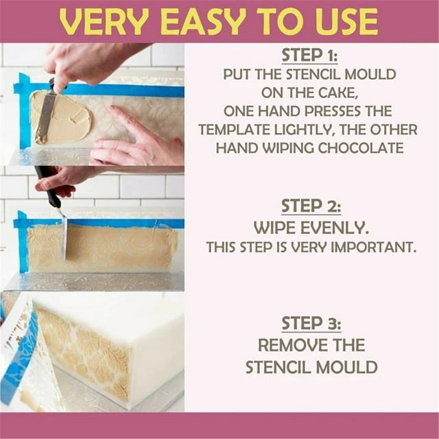 DIY Silicone Fondant Lace Embosser Mat Cake Sugarcraft Decorating