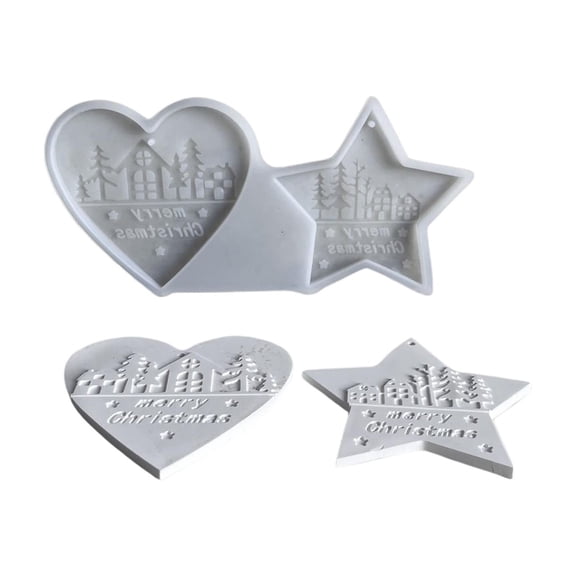 DIY Silicone Mould Unique Silicone Pendants for Casting Star Heart Plaster