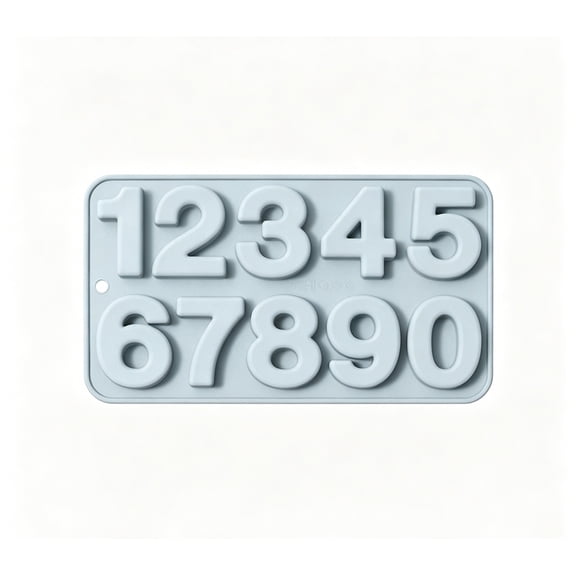DIY Silicone Number Molds for Epoxy Resin Casting Baking Cake Chocolate Ice Cube Tray DIY Jewelry Making Craft Supplies Blue