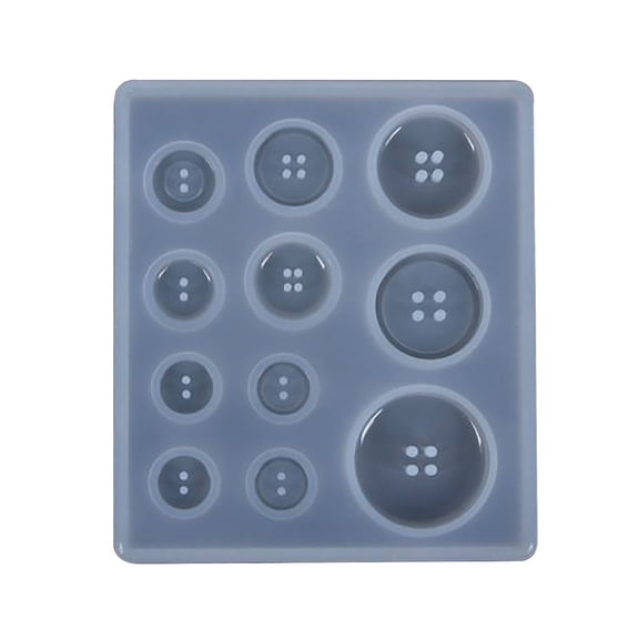 DIY Silicone Resin Button Mold in White with 11 Sizes for Making Creative Buttons to Inspire Imagination