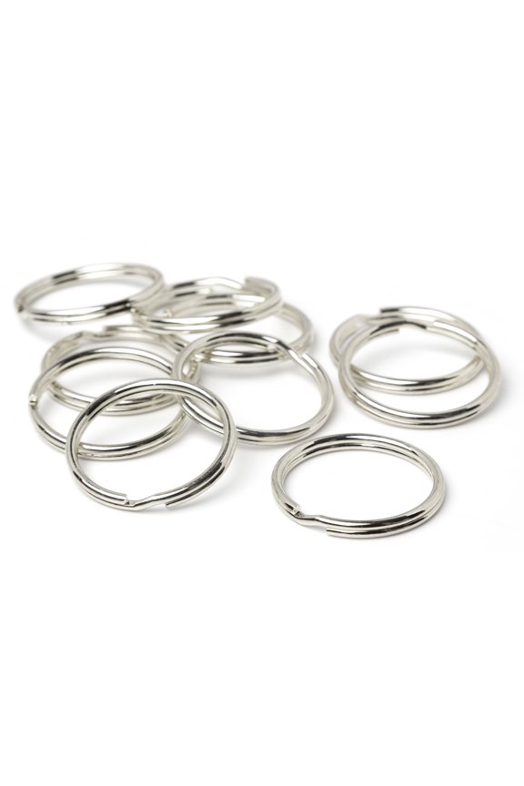 DIY Silver Key Split Rings for Keychains,Metal,10 Piece,Model 63800244