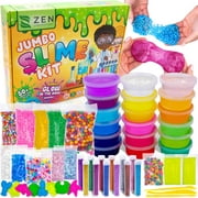 DIY Slime Kit for Girls Boys - Ultimate Glow in The Dark Glitter Slime Making Kit - Slime Kits Supplies Include Big Foam Beads Balls, 18 Mystery Box Containers Filled with Fluffy Crystal P