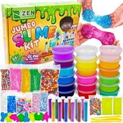 DIY Slime Kit for Girls Boys - Ultimate Glow in The Dark Glitter Slime Making Kit - Slime Kits Supplies Include Big Foam Beads Balls, 18 Mystery Box Containers Filled with Fluffy Crystal P