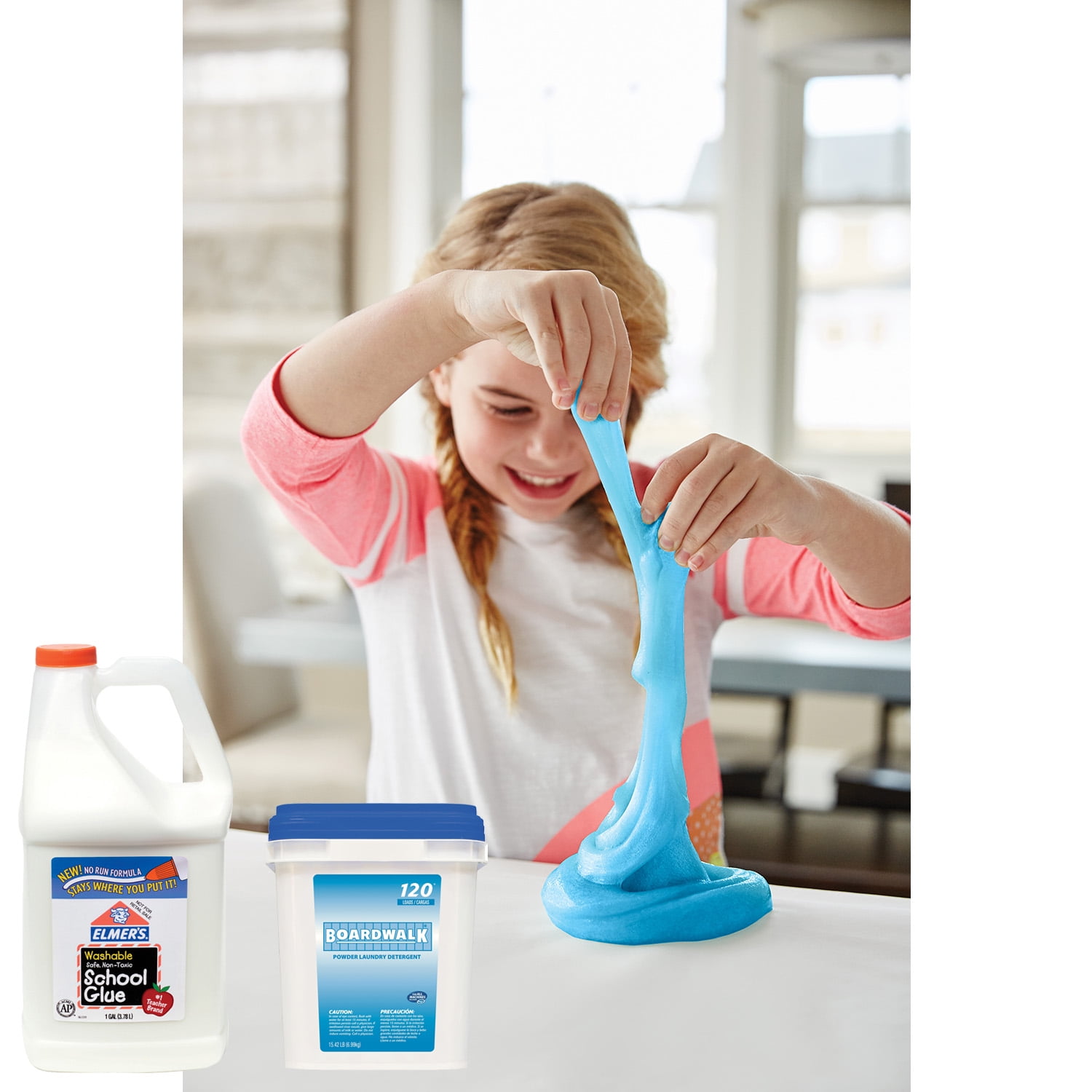 DIY Slime Kit with Elmer's School Glue and Laundry Detergent Powder