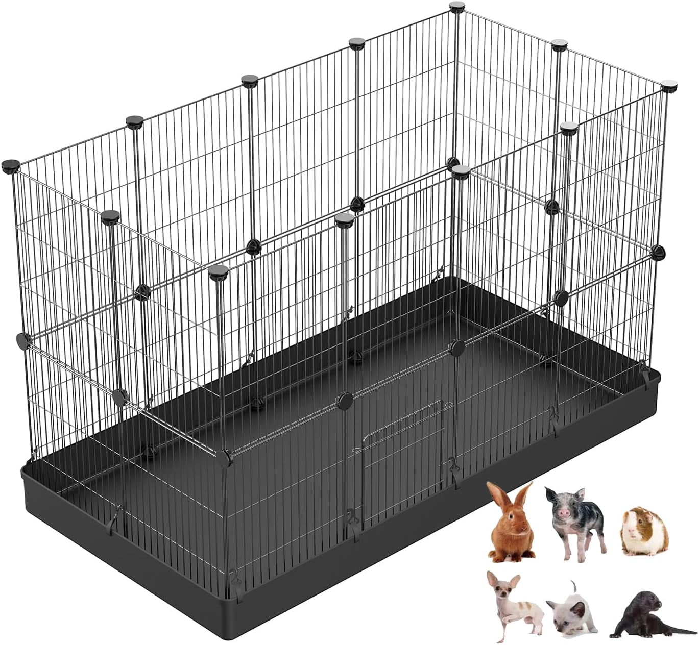 DIY Small Animal Playpen, Pet Playpen with Door and Waterproof Mat ... - Small Pet Playpen Furniture