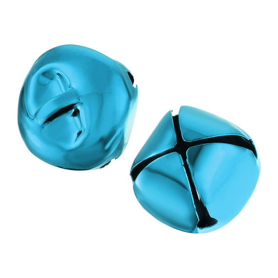 DIY Small Bells 20mm/0.79-Inch 40pcs Craft Bells Bulk for Christmas Festival Party Home Medium Blue