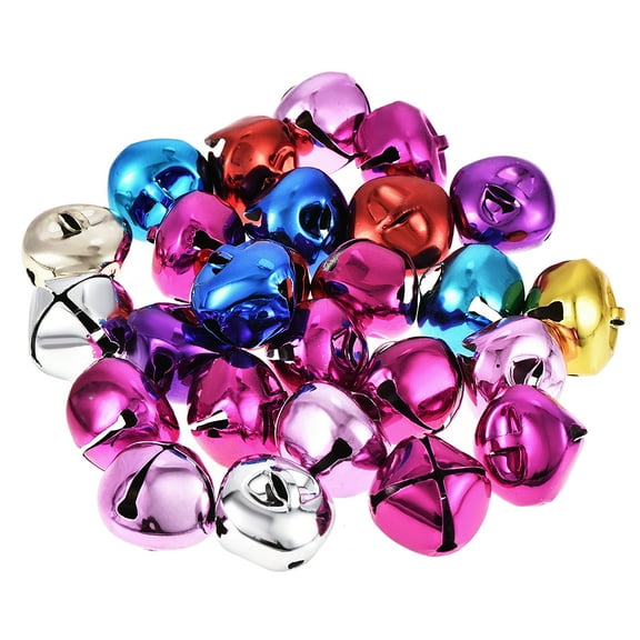 DIY Small Bells 20mm/0.79-Inch 40pcs Craft Bells Bulk for Christmas Festival Party Home Multicolor