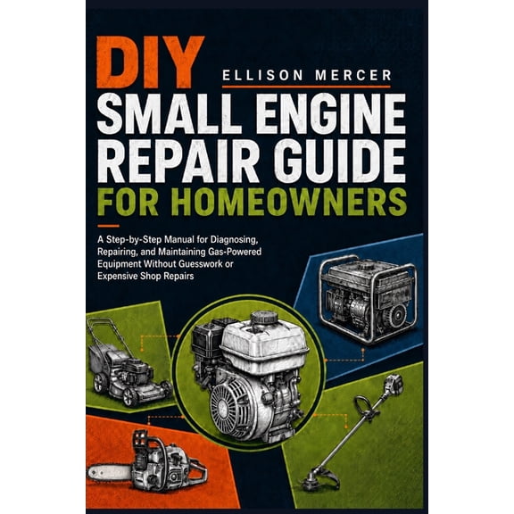 DIY Small Engine Repair Guide for Homeowners: A Step-by-Step Manual for Diagnosing, Repairing, and Maintaining Gas-Power, (Paperback)
