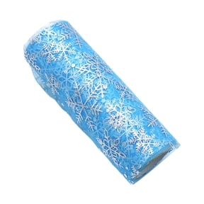 DIY Small Snowflake Mesh Ribbon, Netting Roll for Wreath Making, Decorative Crafting Supply