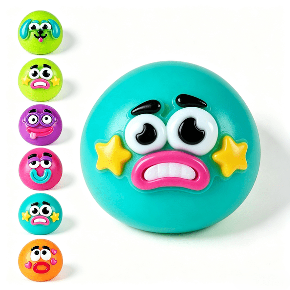 DIY Face Squeeze Squishy, Mix & Match Cute Curiosities Smushers Slow Rise Sensory Fidget, Anxiety Relief Stress Toy for Desk Gift