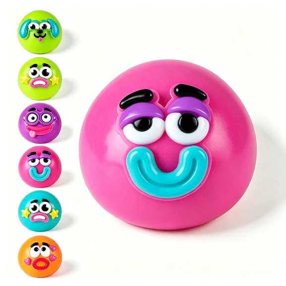 DIY Smushers Face Squishy Toy, Mix & Match Expressions Slow Rise Sensory Fidget, Cute Stress Relief Squeeze for Desk Anxiety Relief