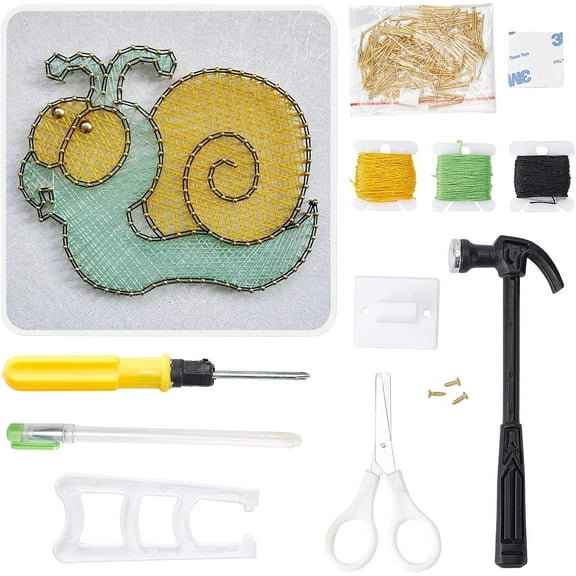 DIY Snails String Art Craft Kit Craft Project Kits for Adults Teens Beginner with All Necessary Accessories and Frame for Home Wall Decorations Unique Gift DIY Making