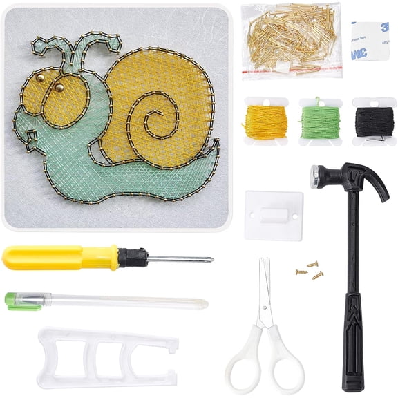 DIY Snails String Art Craft Kit Craft Project Kits for AdultsTeensBeginner with All Necessary Accessories and Frame for Home Wall Decorations Unique Gift Colorful DIY