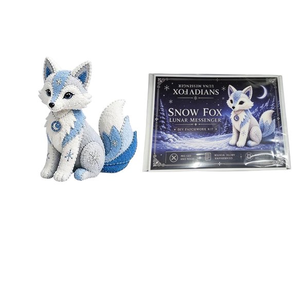 DIY Snow Patchwork Sewing Craft Kit - Handmade Plush Animal Project Set, Creative Arts Supplies for Adults, Relaxing Home Hobby Activity
